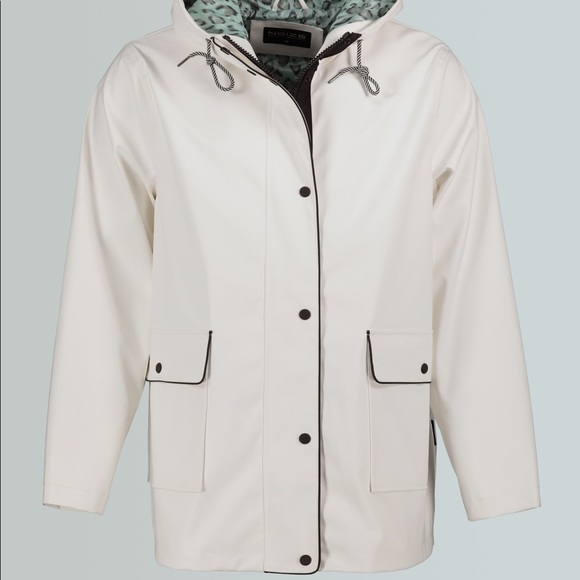 NWT Noize Alexa Raincoat Rubberized Parka Vegan - Picture 5 of 7